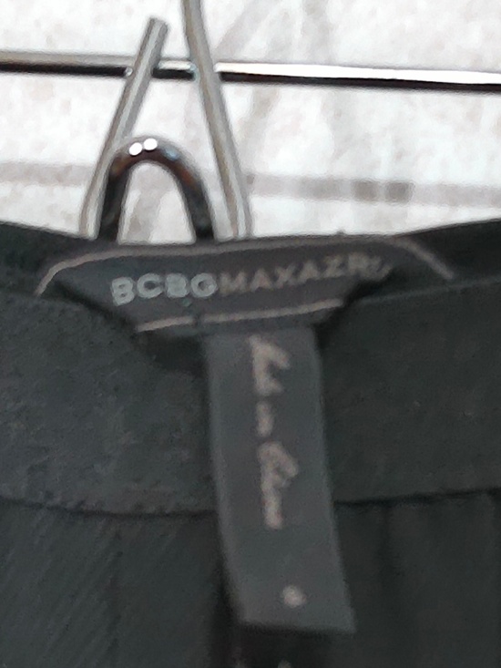 NWT BCBGMaxazria Palazzo Pants, Black,Side Stripes Gray&Kaki Elastic Waist Sz S - Picture 4 of 8